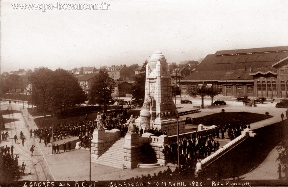 CONGRES DES A.C.J.F. - BESANÇON - 9 - 10 - 11 AVRIL 1926